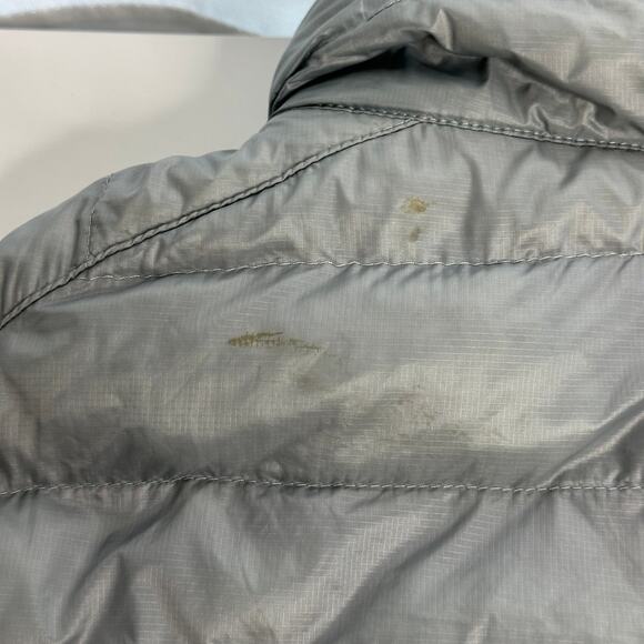 LL Bean Gray Goose Down Insulated Quilted Puffer Coat Packable Mens Size Large L - Picture 12 of 12